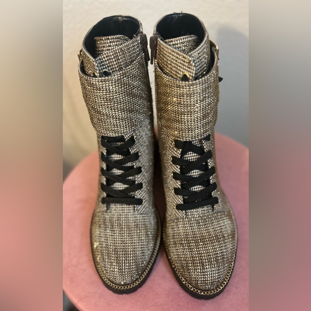Kurt Geiger Crystal Combat Boots